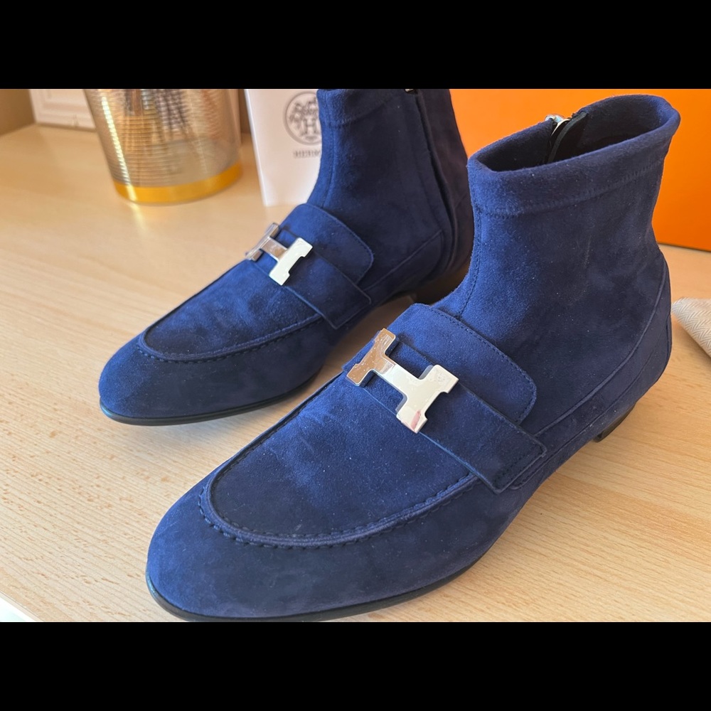 Hermes Suede Booties